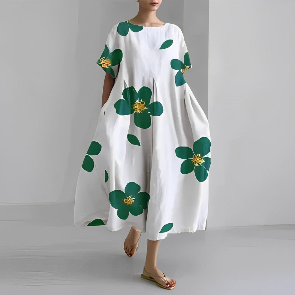 Naomi - Boho Maxikleid mit Blumen für den Frühling